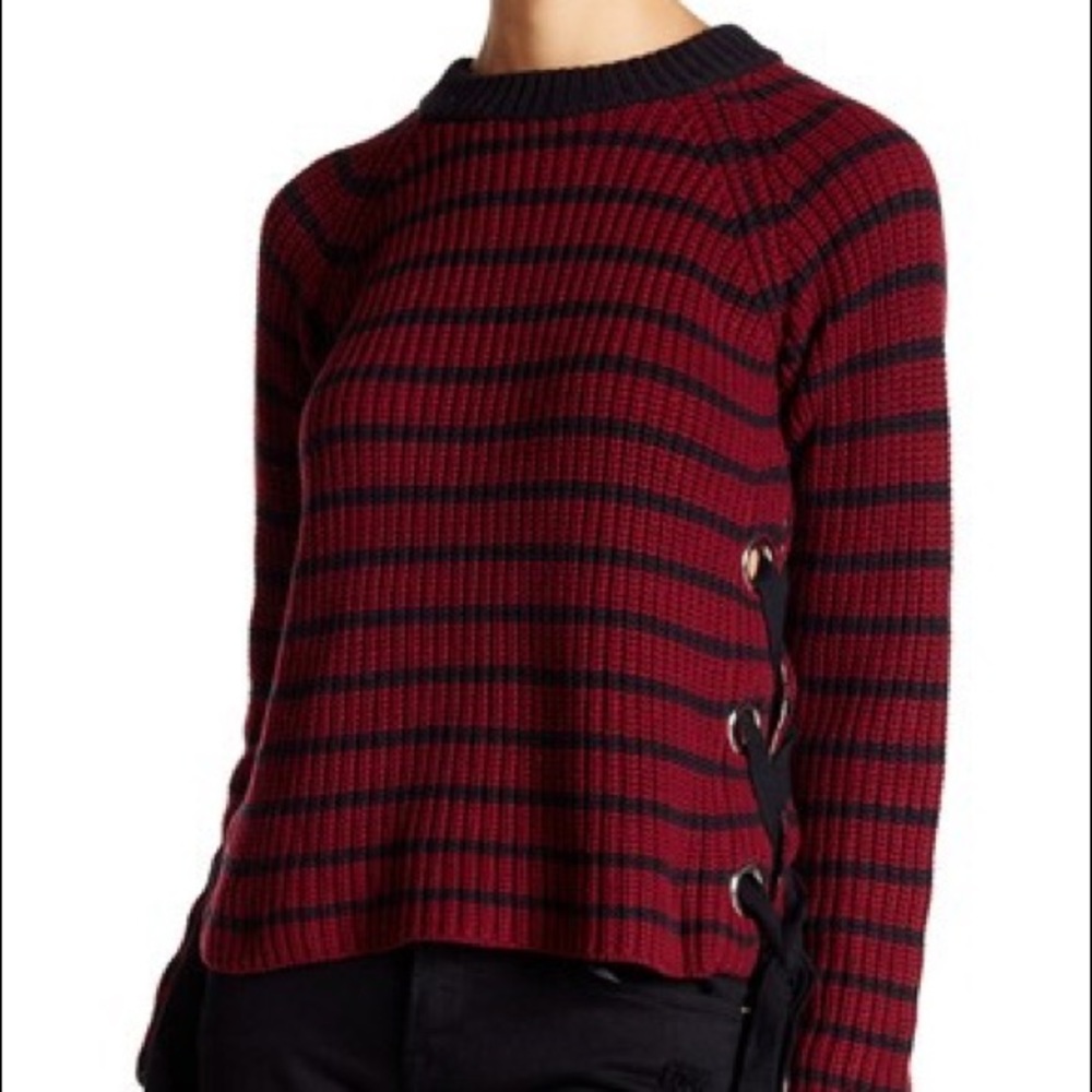 ROMEO + JULIET COUTURE Lace Up Sweater